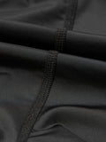 High Waisted Drawstring Swim Shorts