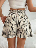 High-Waisted Leopard Print Shorts