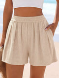 High-Waisted Shorts Beige / S