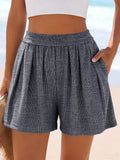 High-Waisted Shorts Dark Gray / S