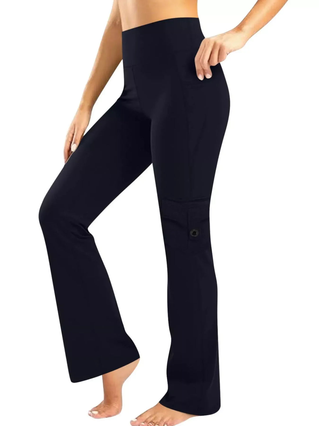 High Waisted Yoga Pants for Women Black / S