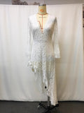 Lace High-Low V-Neck Dress