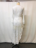 Lace High-Low V-Neck Dress
