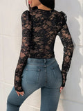 Women’s Lace V-Neck Bodysuit