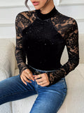 Lace Mock Neck Bodysuit