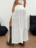 Lace Slit Maxi Skirt