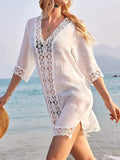Lace Trim Cover Up White / S / Female