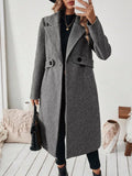 Lapel Collar Longline Coat