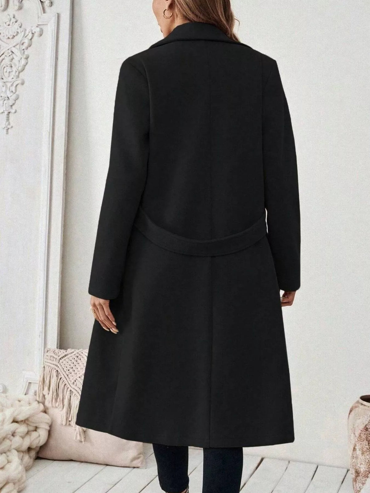 Lapel Collar Longline Coat