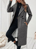 Lapel Collar Longline Coat