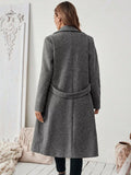 Lapel Collar Longline Coat