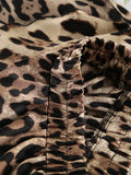 Leopard Bra & Cardigan and Shorts Set