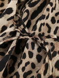 Leopard Bra & Cardigan and Shorts Set