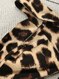 Leopard Cami & Cardigan and Shorts Three-Piece Lounge Set