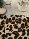 Leopard Cami & Cardigan and Shorts Three-Piece Lounge Set