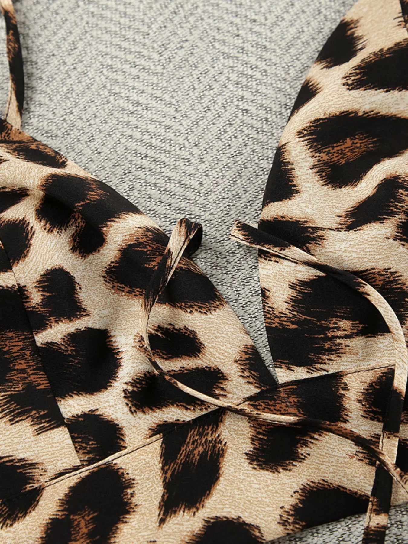 Leopard Cami & Cardigan and Shorts Three-Piece Lounge Set