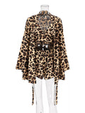 Leopard Cami & Cardigan and Shorts Three-Piece Lounge Set