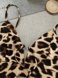Leopard Cami & Cardigan and Shorts Three-Piece Lounge Set