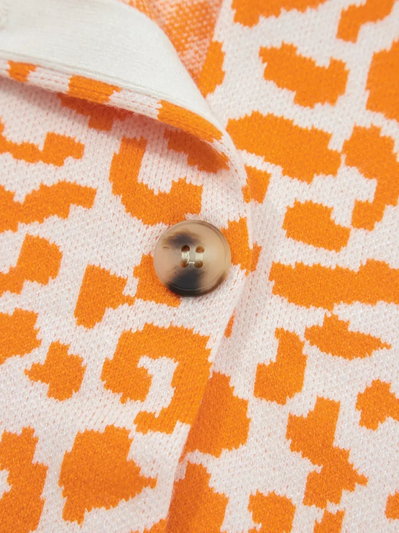 Leopard Chunky Knit Cardigan for Women