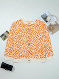 Leopard Chunky Knit Cardigan for Women