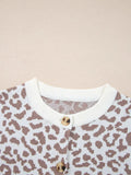 Leopard Chunky Knit Cardigan for Women