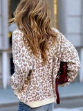Leopard Chunky Knit Cardigan for Women