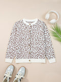 Leopard Chunky Knit Cardigan for Women