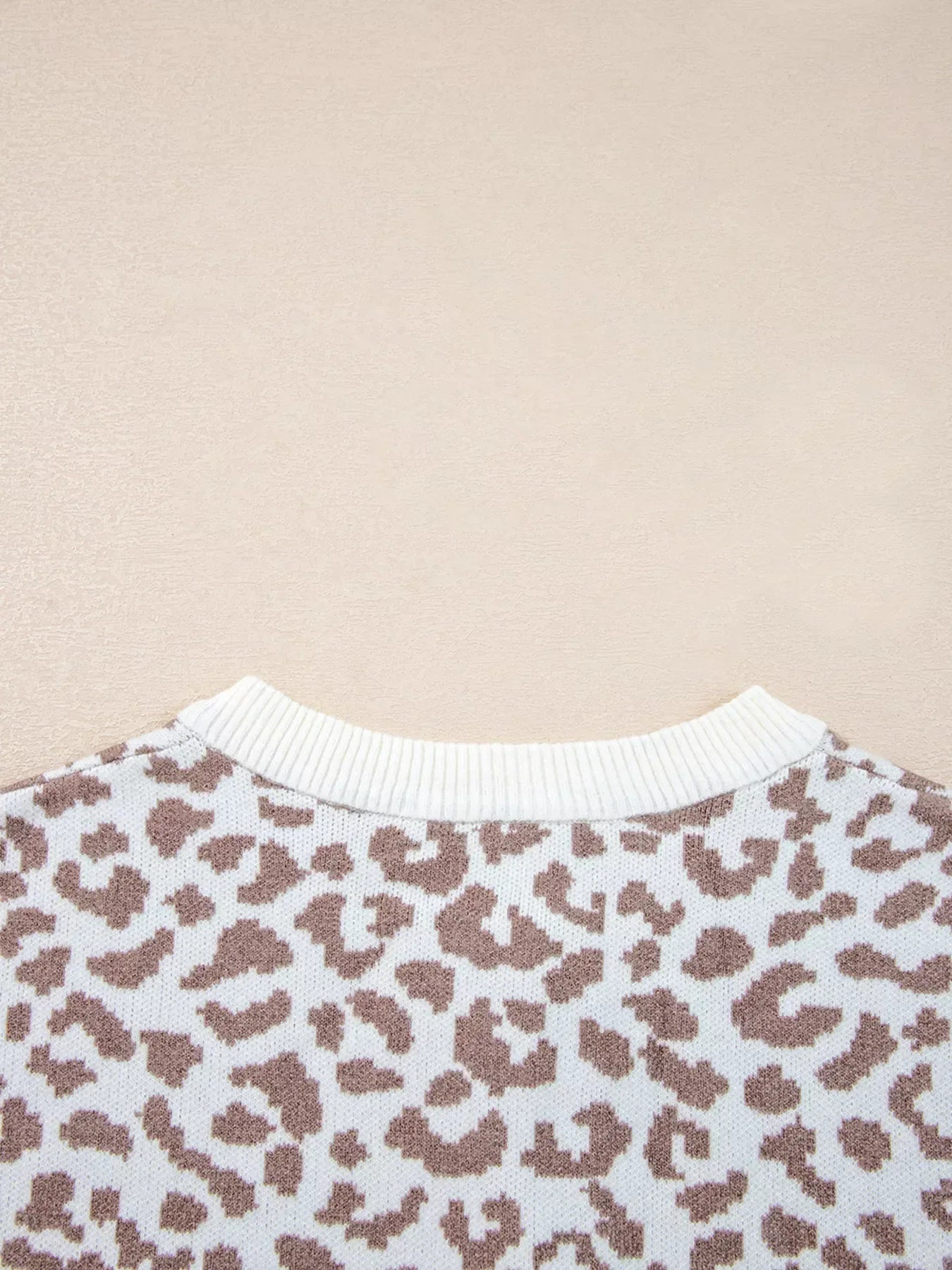 Leopard Chunky Knit Cardigan for Women