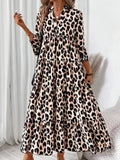 Leopard Midi Dress Tan / S