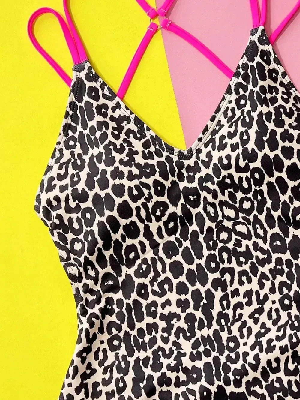 Leopard Plunge One Piece Swimsuit