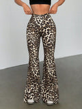 Leopard Print Flare Pants