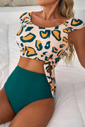 Leopard Print High Waist Bikini Set