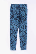 Leopard Print Leggings Sky Blue / S