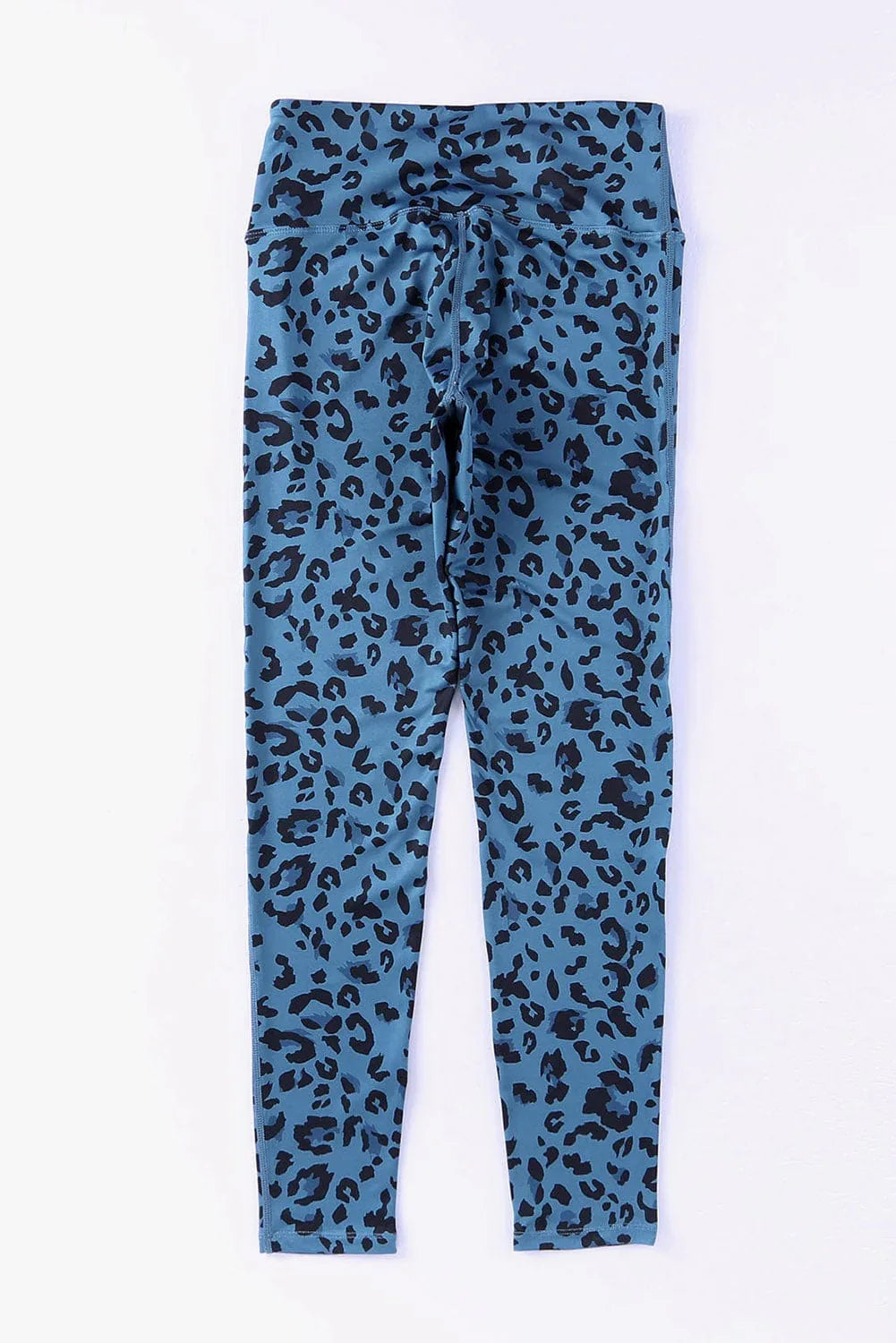 Leopard Print Leggings Sky Blue / S
