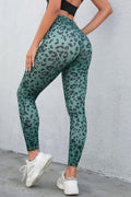 Leopard Print Leggings Turquoise / S