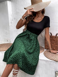 Leopard Print Tie-Waist Dress - product view 7