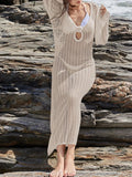 Long Sleeve Backless Cover-Up Dress