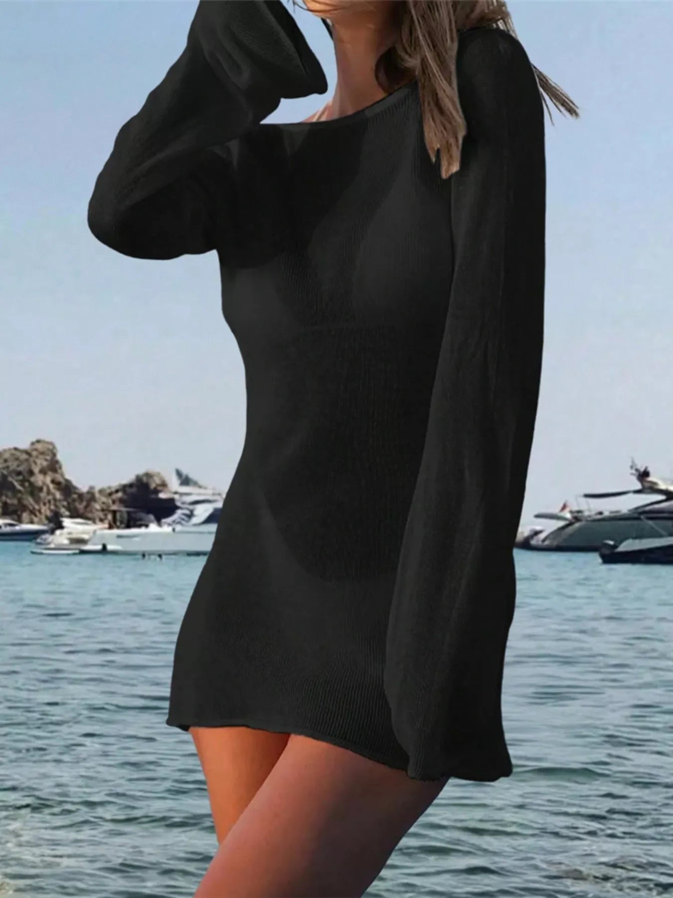Long Sleeve Cover-Up Dress
