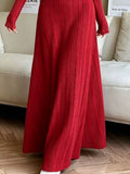 Long Sleeve Ribbed Knit Dress