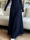 Long Sleeve Ribbed Knit Dress