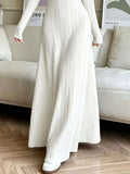 Long Sleeve Ribbed Knit Dress