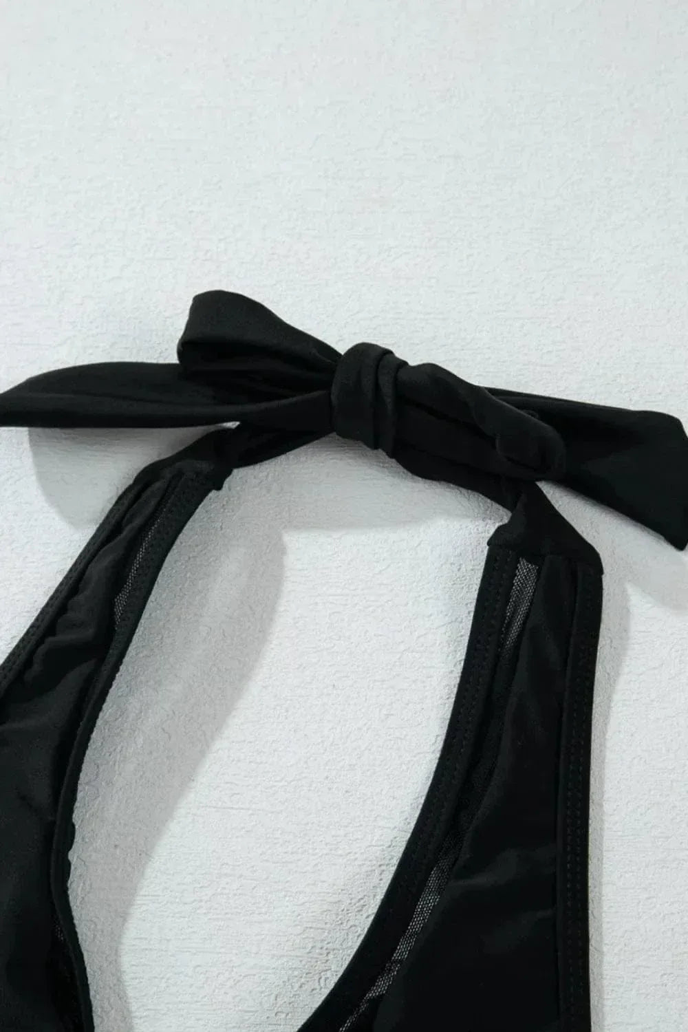 Mesh Edged Halter Push Up Bikini