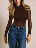 Mesh Long Sleeve Bodysuit
