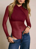 Mesh Long Sleeve Bodysuit