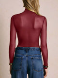 Mesh Long Sleeve Bodysuit