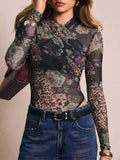 Mesh Long Sleeve Bodysuit