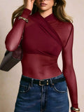 Mesh Long Sleeve Bodysuit