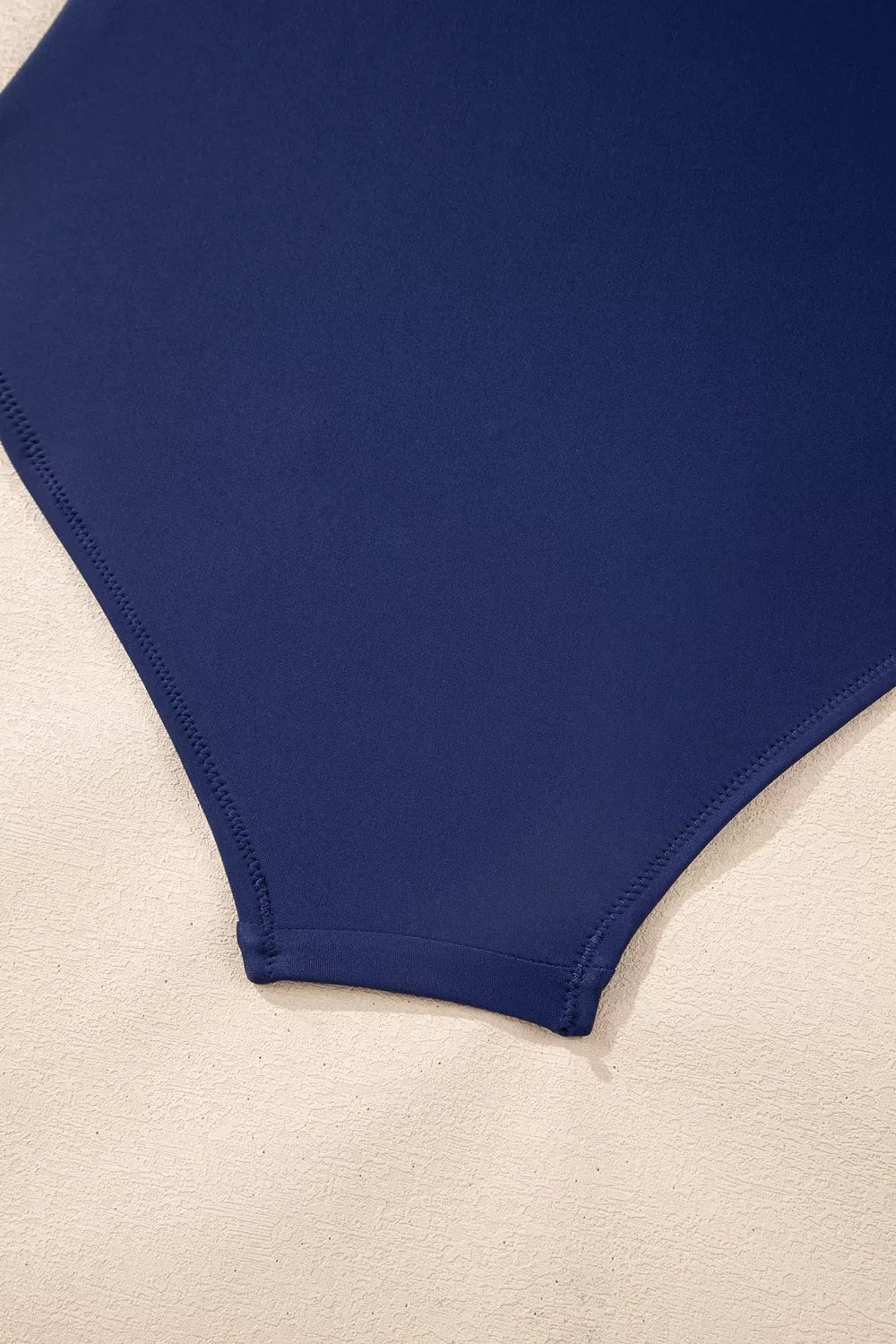 Mesh Patchwork V-Neck Half Sleeve One-Piece Swimsuit