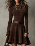 Mock-Neck A-Line Dress - product view 2