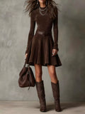 Mock-Neck A-Line Dress - product view 1